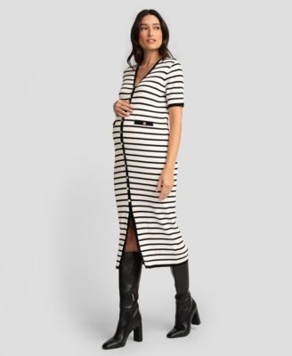 Seraphine - Women's Maternity Stripe Bodycon Dress