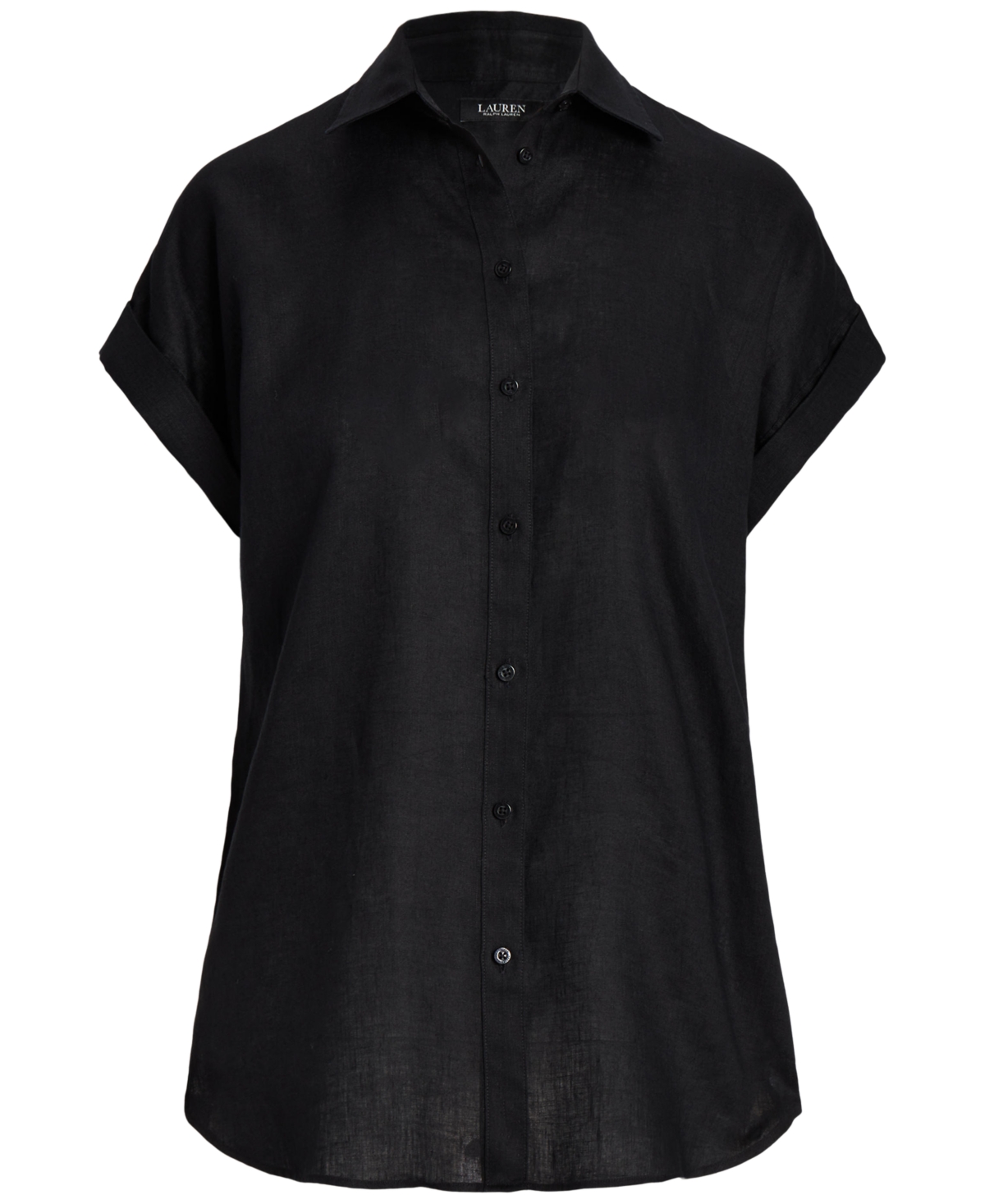 RALPH LAUREN DOLMAN-SLEEVE 100% LINEN SHIRT, REGULAR & PETITE 
