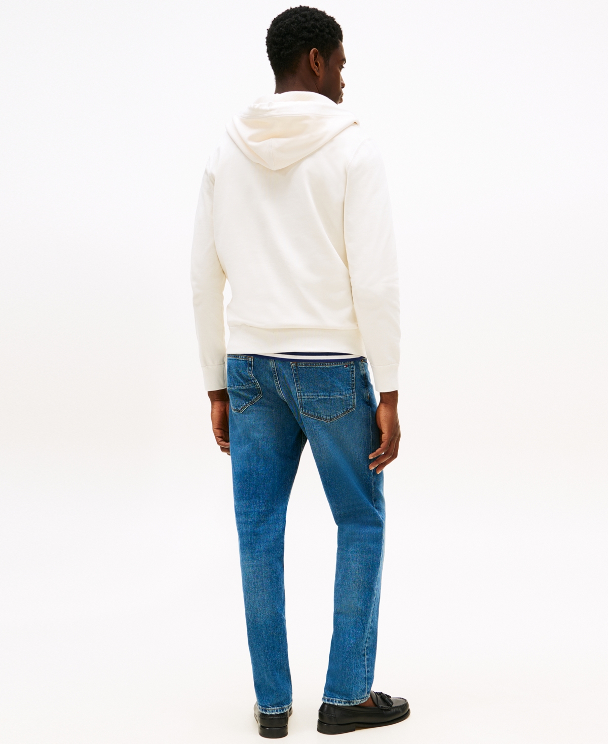 Tommy Hilfiger Embroidered Monotype Logo Zip Hoodie In Neutral