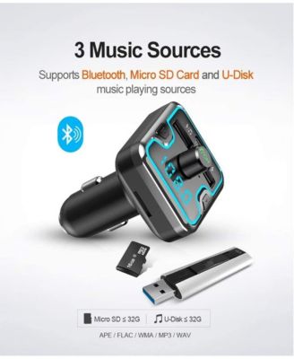 3-Port 12V Car Charging Station and FM Transmitter