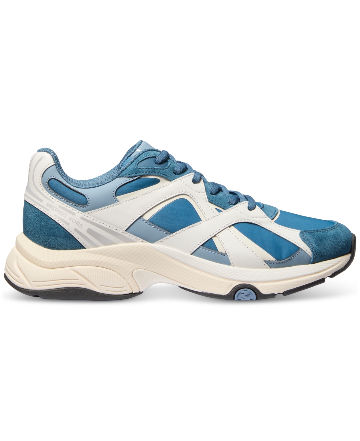 Michael Kors Men's Leo Lace-up Running Sneakers In Dark Chambray
