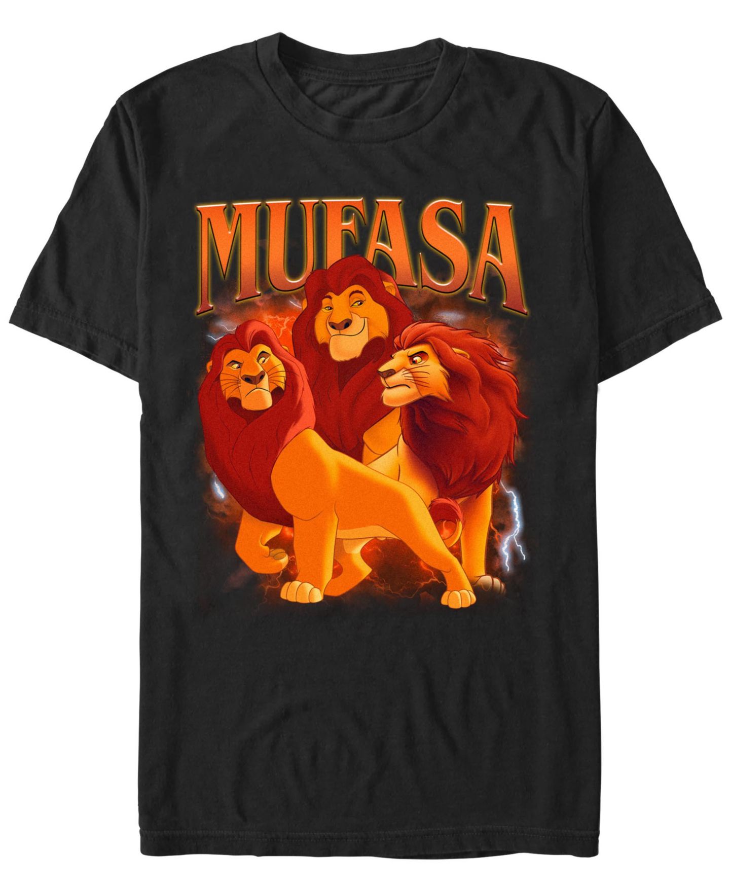 Мужская футболка Lion King Y2K Mufasa Short Sleeve, цвет: Чёрный — фото 1