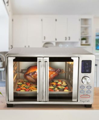 25 Quart Digital Electric French Door Multi-Function Counter Top Oven with Rotisserie Set