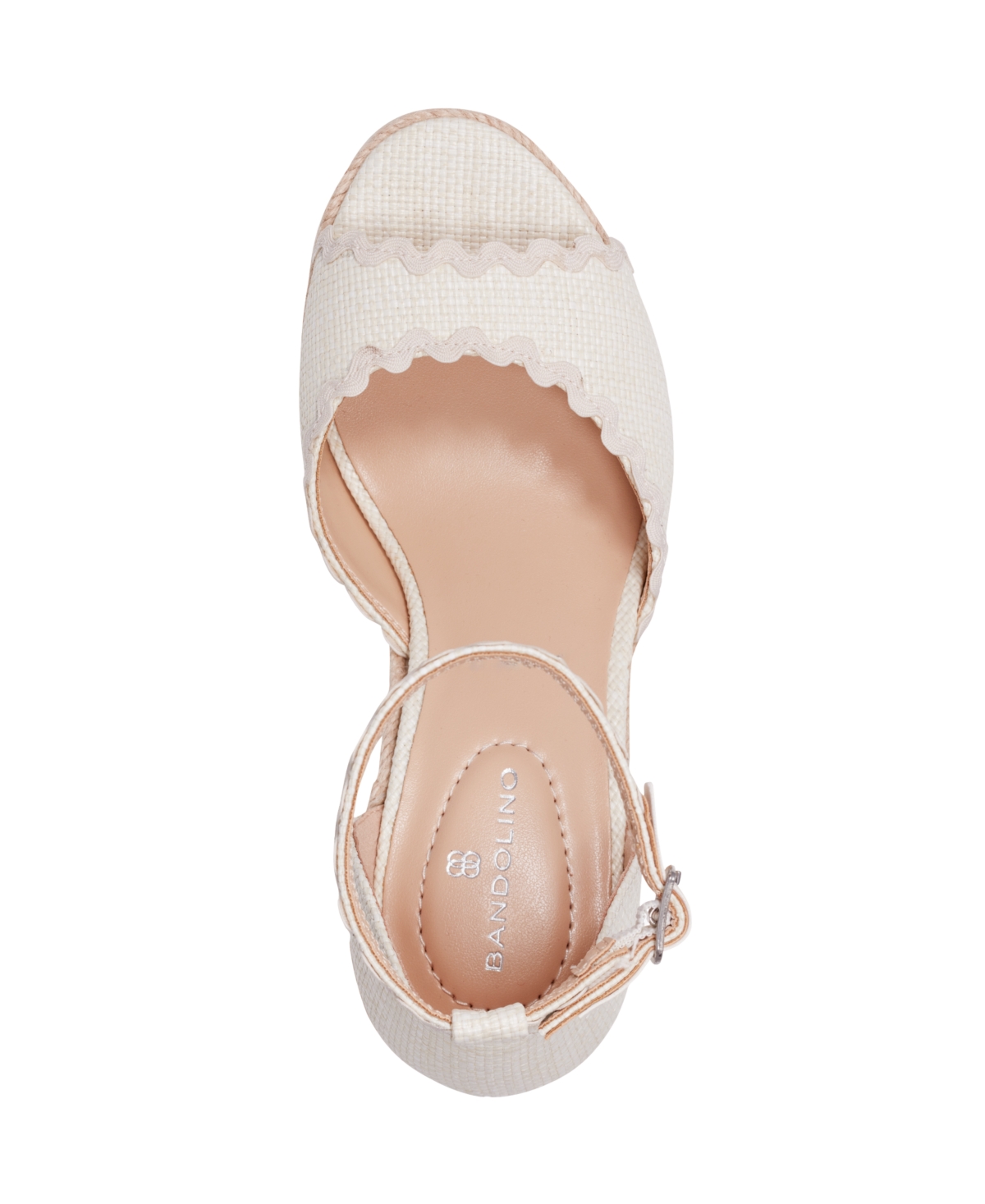 Shop Bandolino Women's Kendri Espadrille Wedge Sandals In Ivory Woven
