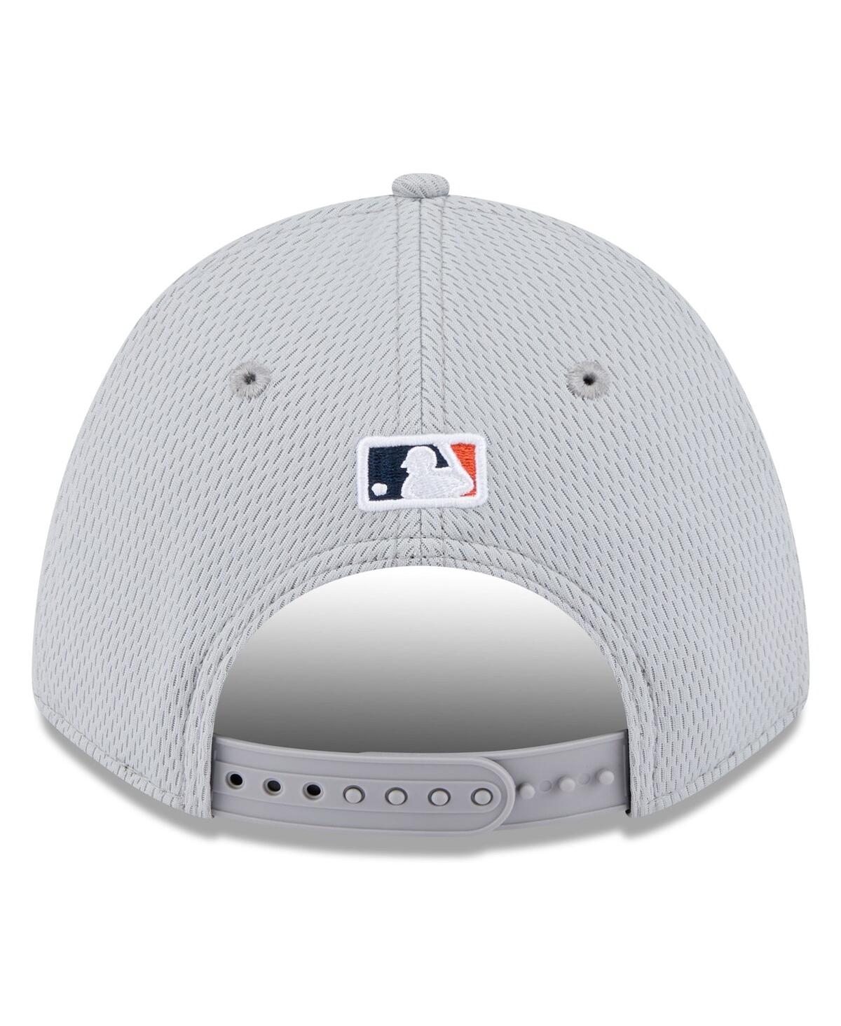 Shop New Era Men's Gray Houston Astros 2025 Mlb Clubhouse 9forty M-crown Adjustable Hat