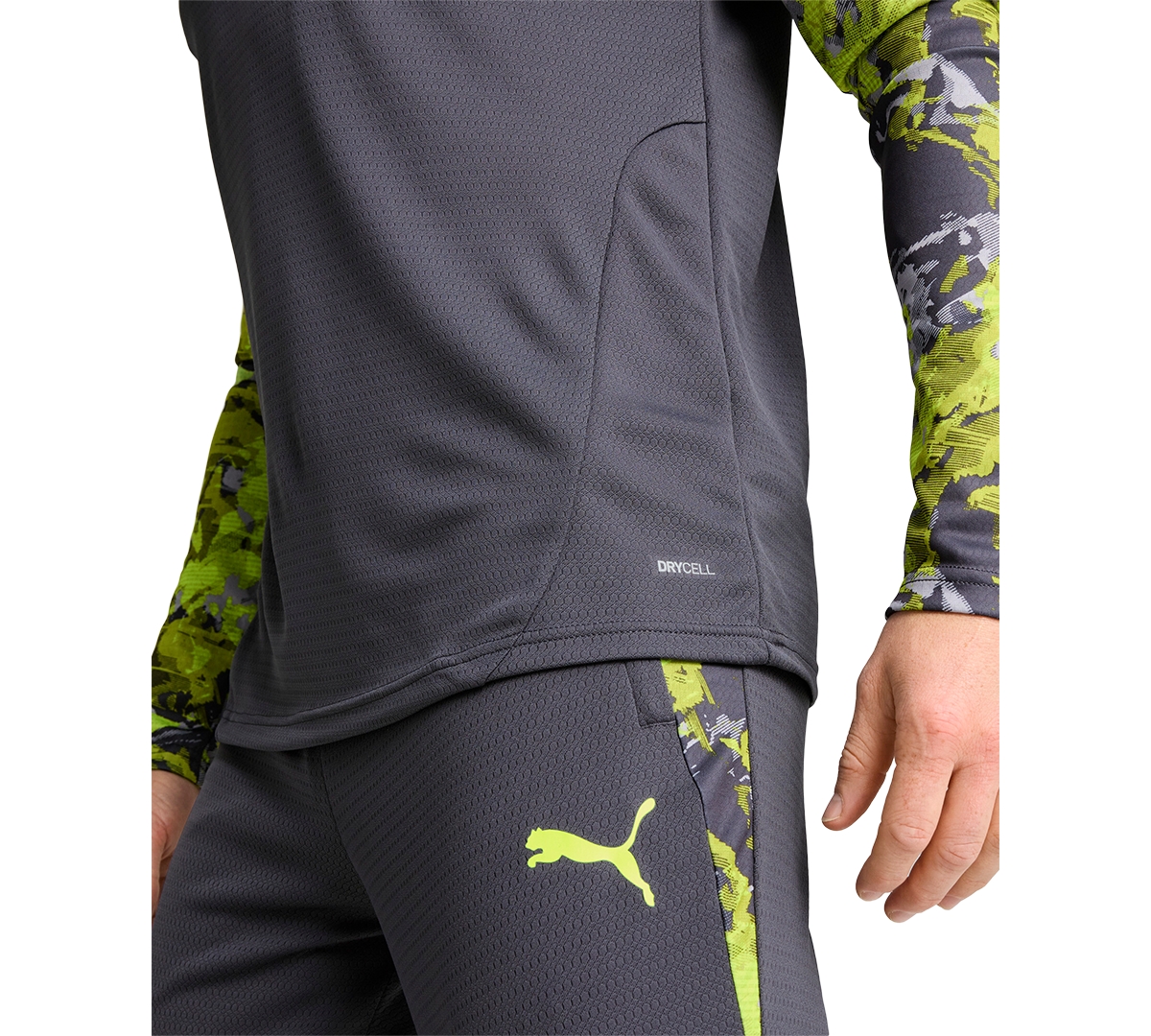 Puma Individualcup Quarter-zip Men's Soccer Top In Gray