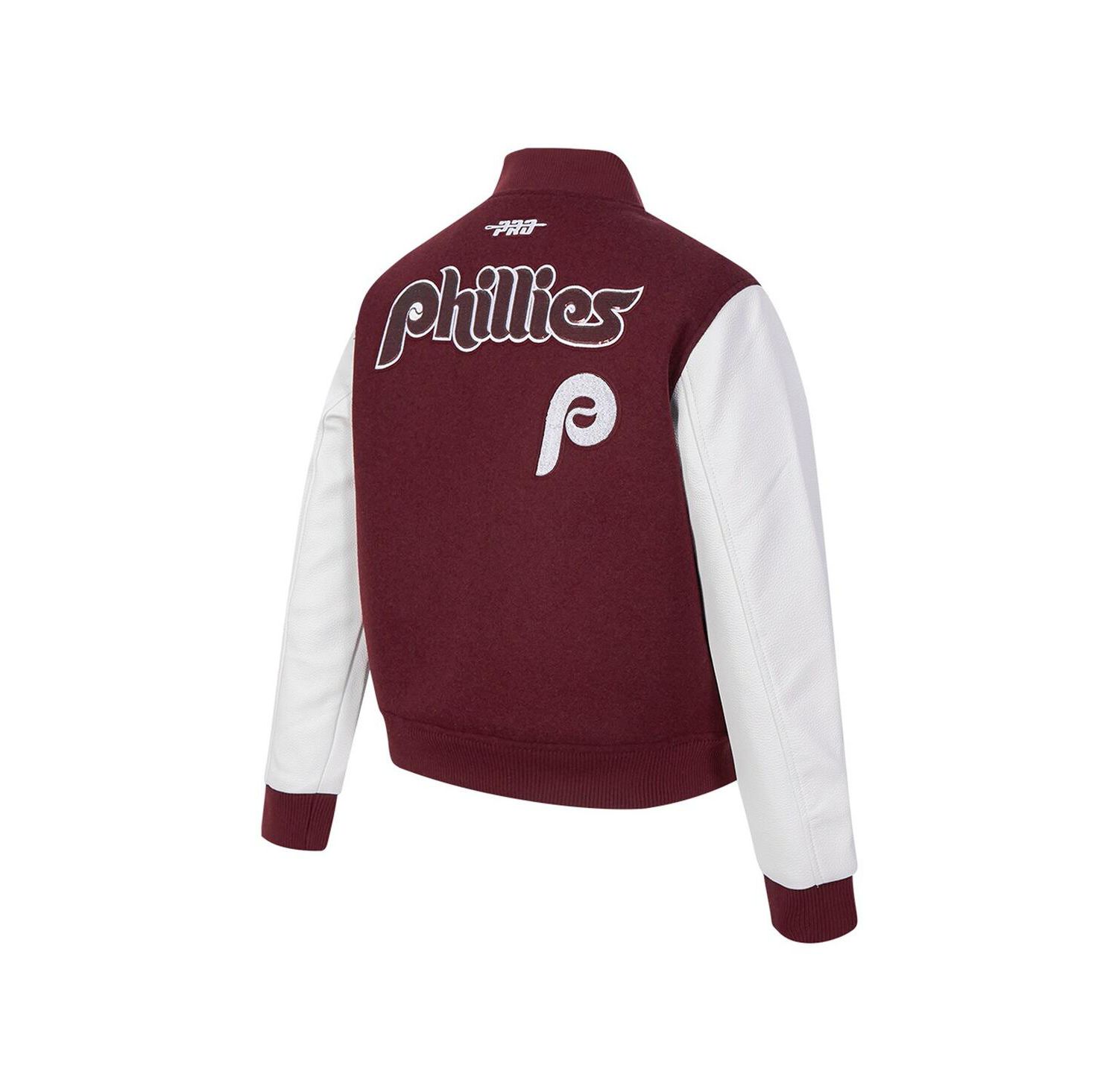 Women's Burgundy Philadelphia Phillies Game Day Classics Wool Varsity Jacket