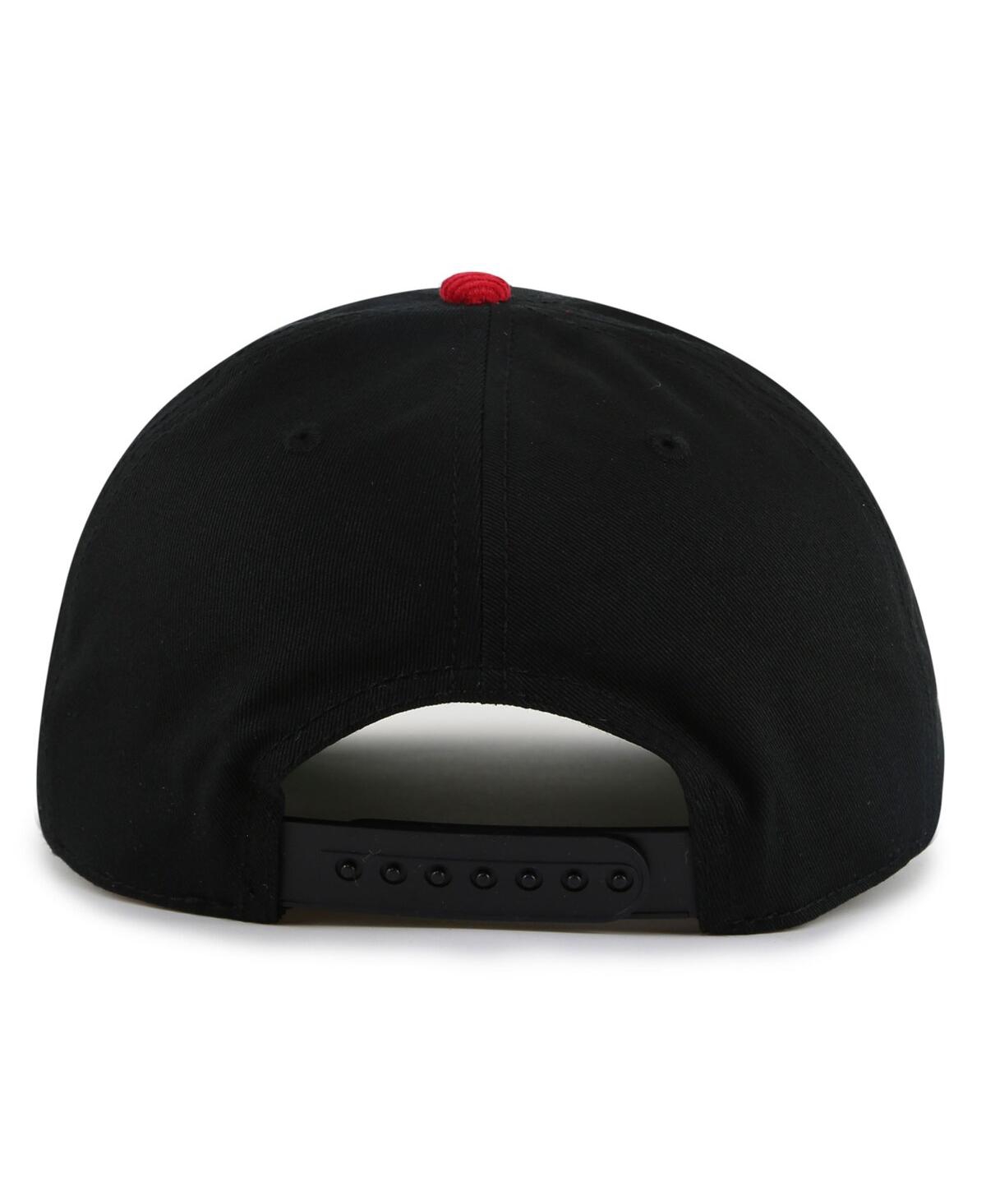 AMERICAN NEEDLE MEN'S BLACK/RED NEW JERSEY DEVILS BURNETT ADJUSTABLE HAT 