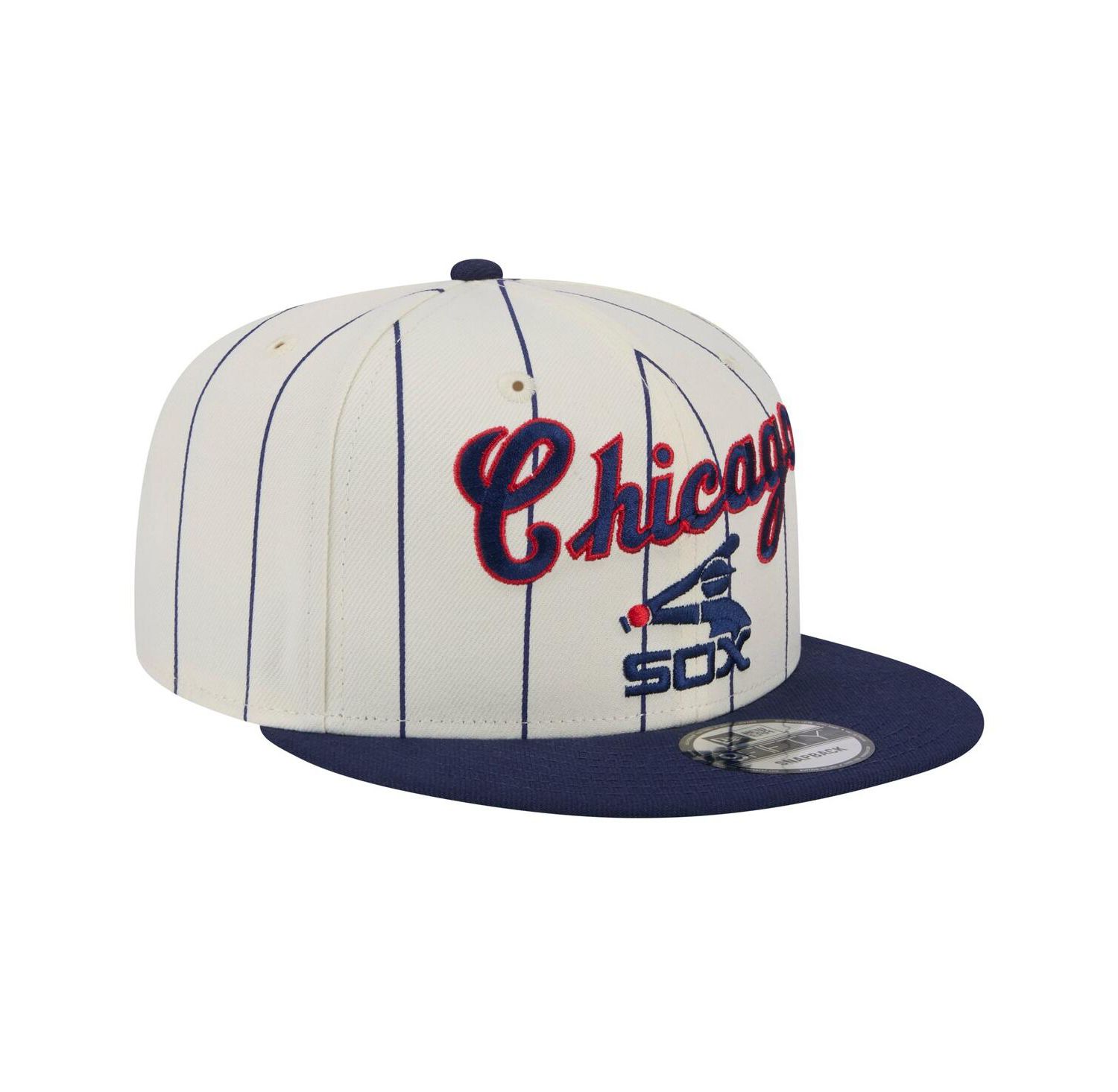 Men's Cream Chicago White Sox Jersey Pinstripe 9FIFTY Snapback Hat
