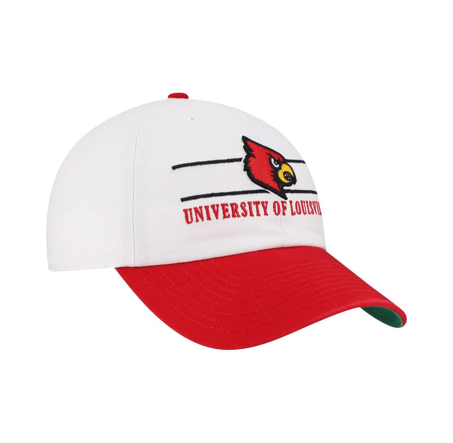 Men's White Louisville Cardinals Gridiron Clean Up Adjustable Hat