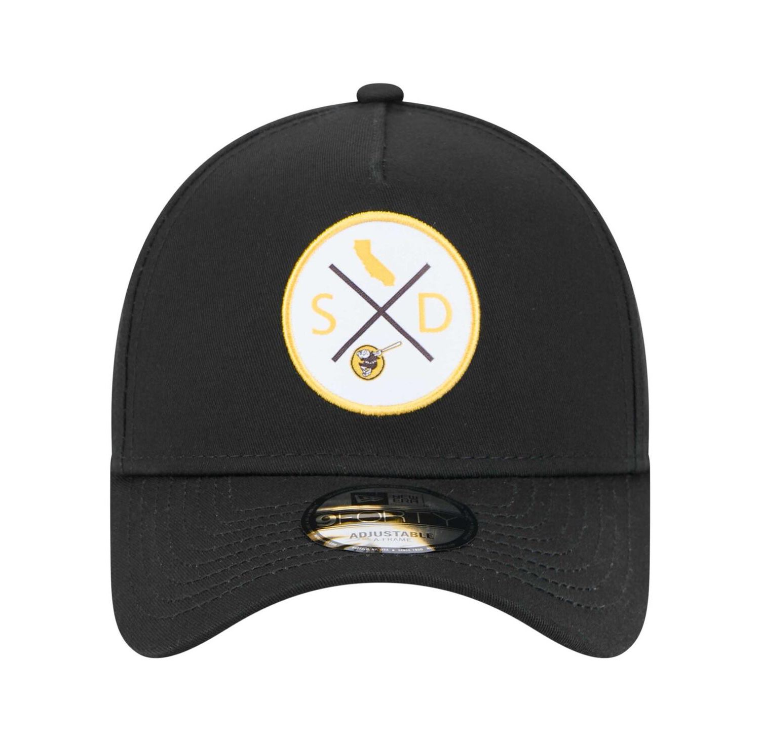 Men's Black San Diego Padres 9FORTY A-Frame Adjustable Hat