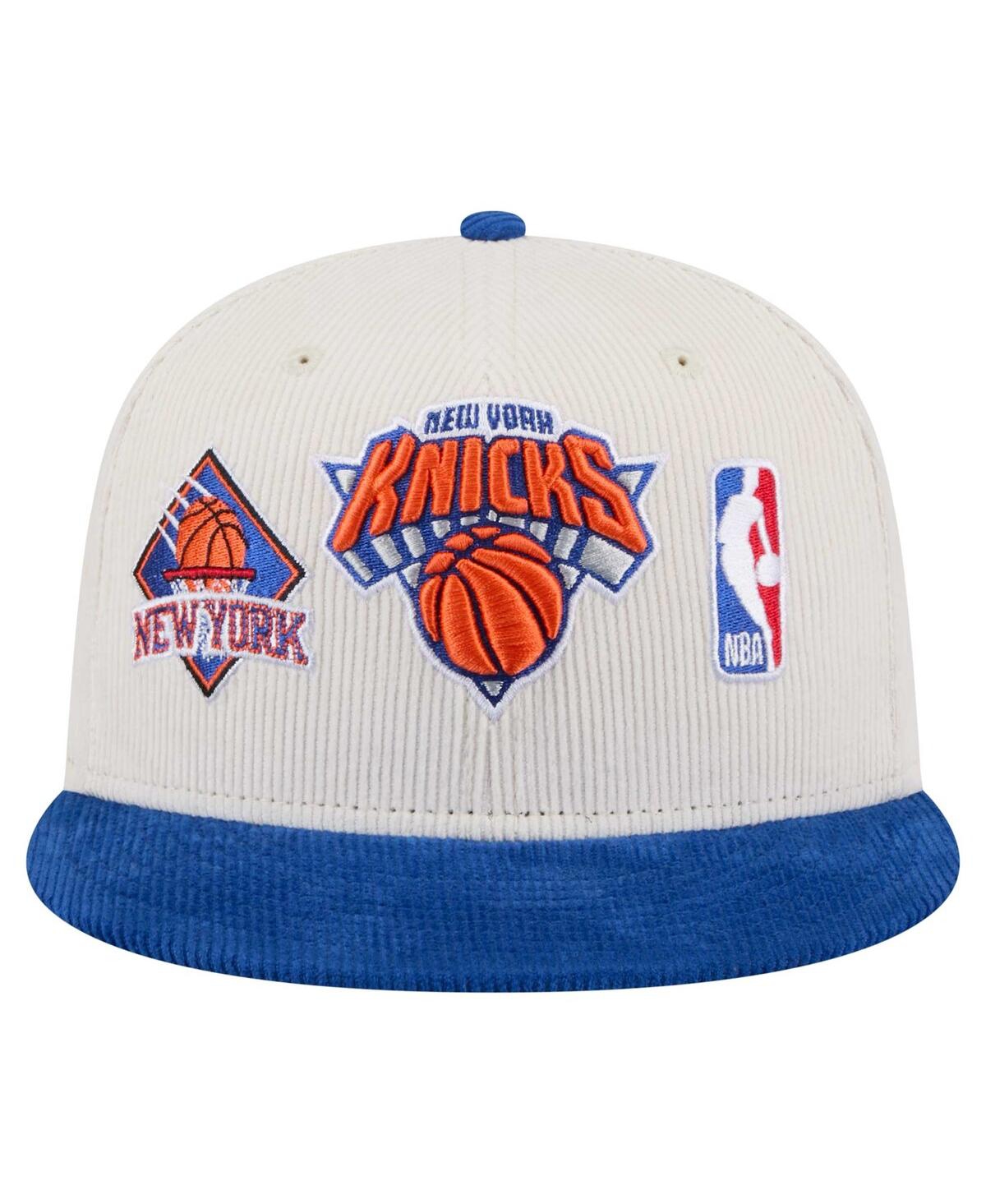 New Era Men's Cream New York Knicks Corduroy Two-tone 9fifty Snapback Hat In Cream
