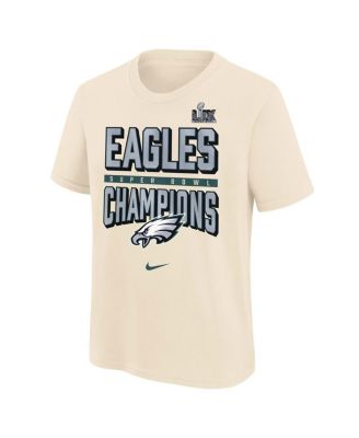 Big Boys and Girls Cream Philadelphia Eagles Super Bowl LIX Champions T-Shirt