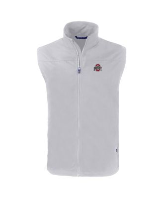 Men's Gray Ohio State Buckeyes Primary Logo Charter Eco Full-Zip Vest
