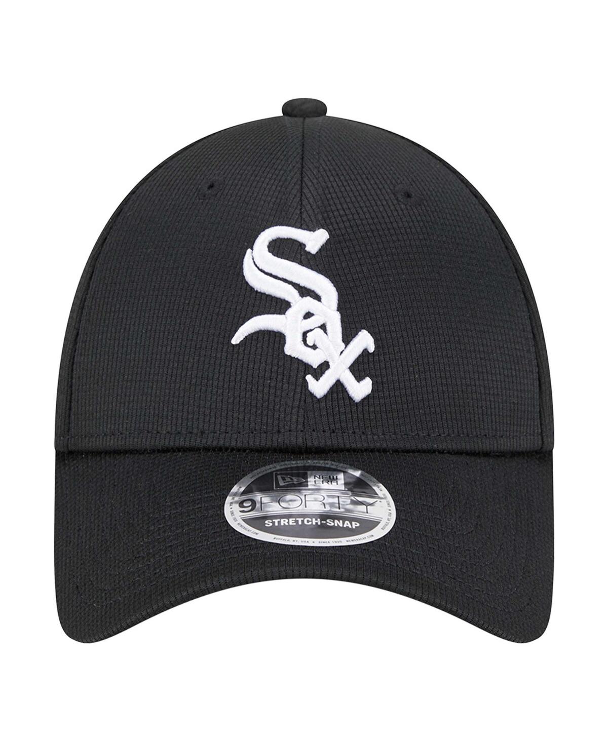 NEW ERA MEN'S BLACK CHICAGO WHITE SOX PIVOT 9FORTY ADJUSTABLE HAT 