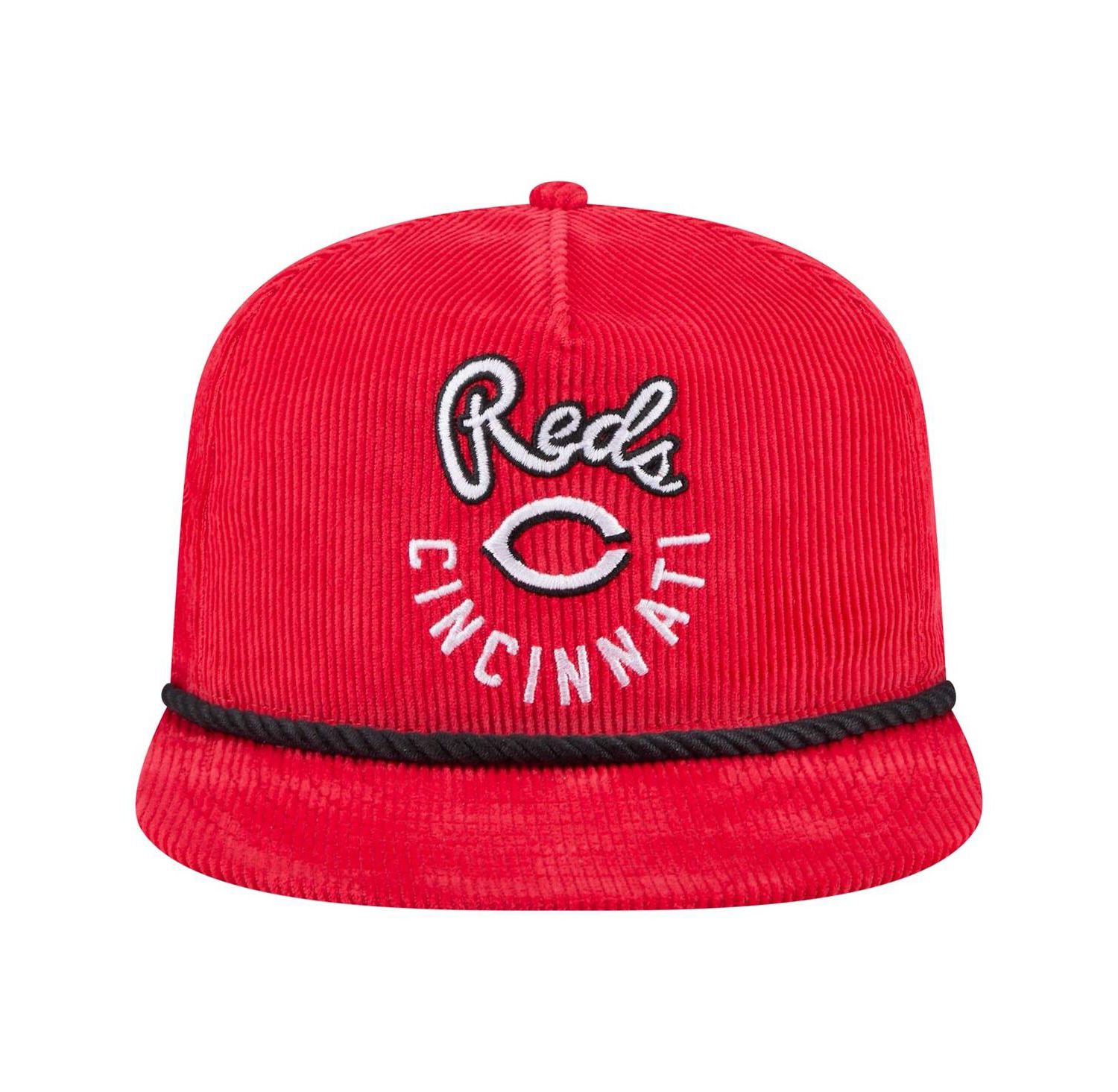 Men's Red Cincinnati Reds Full Circle Corduroy Golfer Adjustable Hat