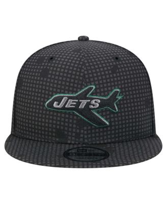 Men's Black New York Jets Midnight Ink Pop Outline 9FIFTY Snapback Hat