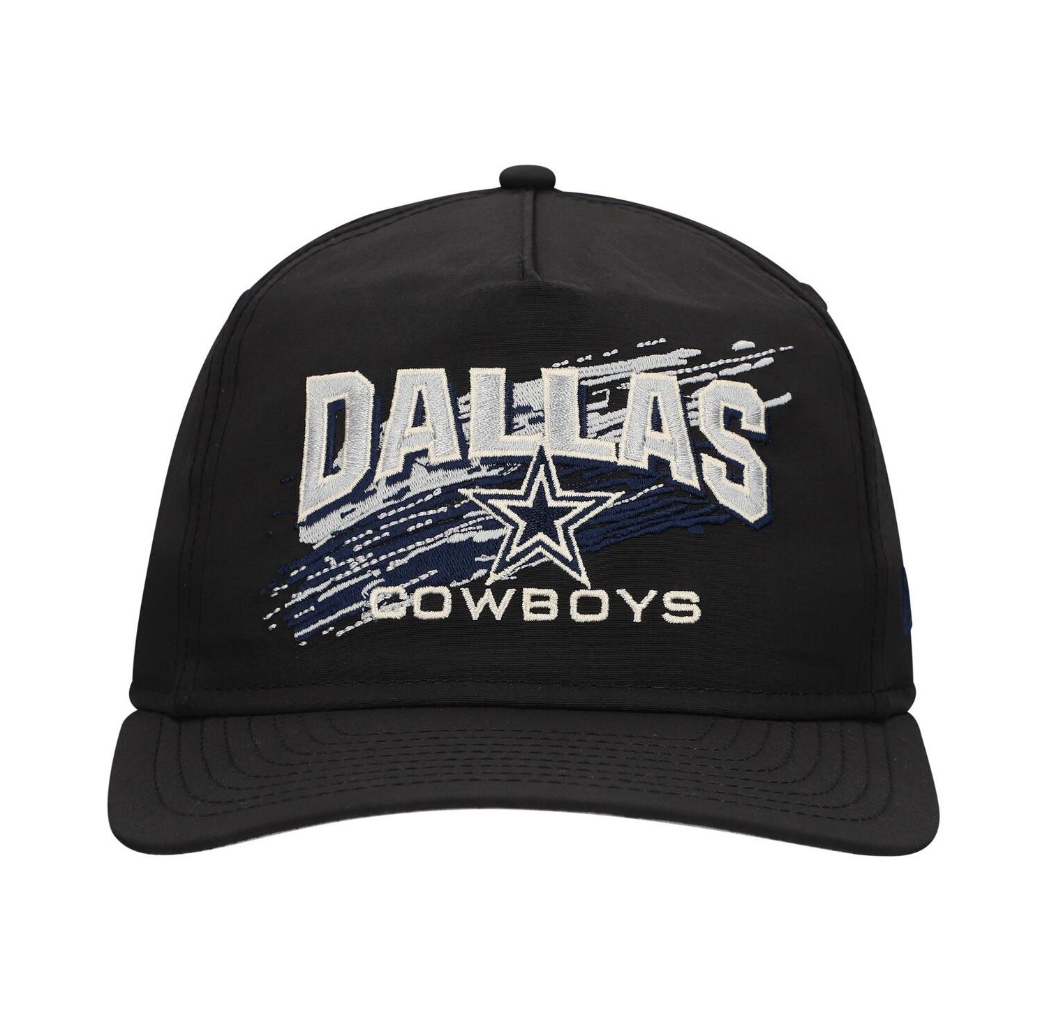 Men's Black Dallas Cowboys Throwback Brush Golfer Snapback Hat