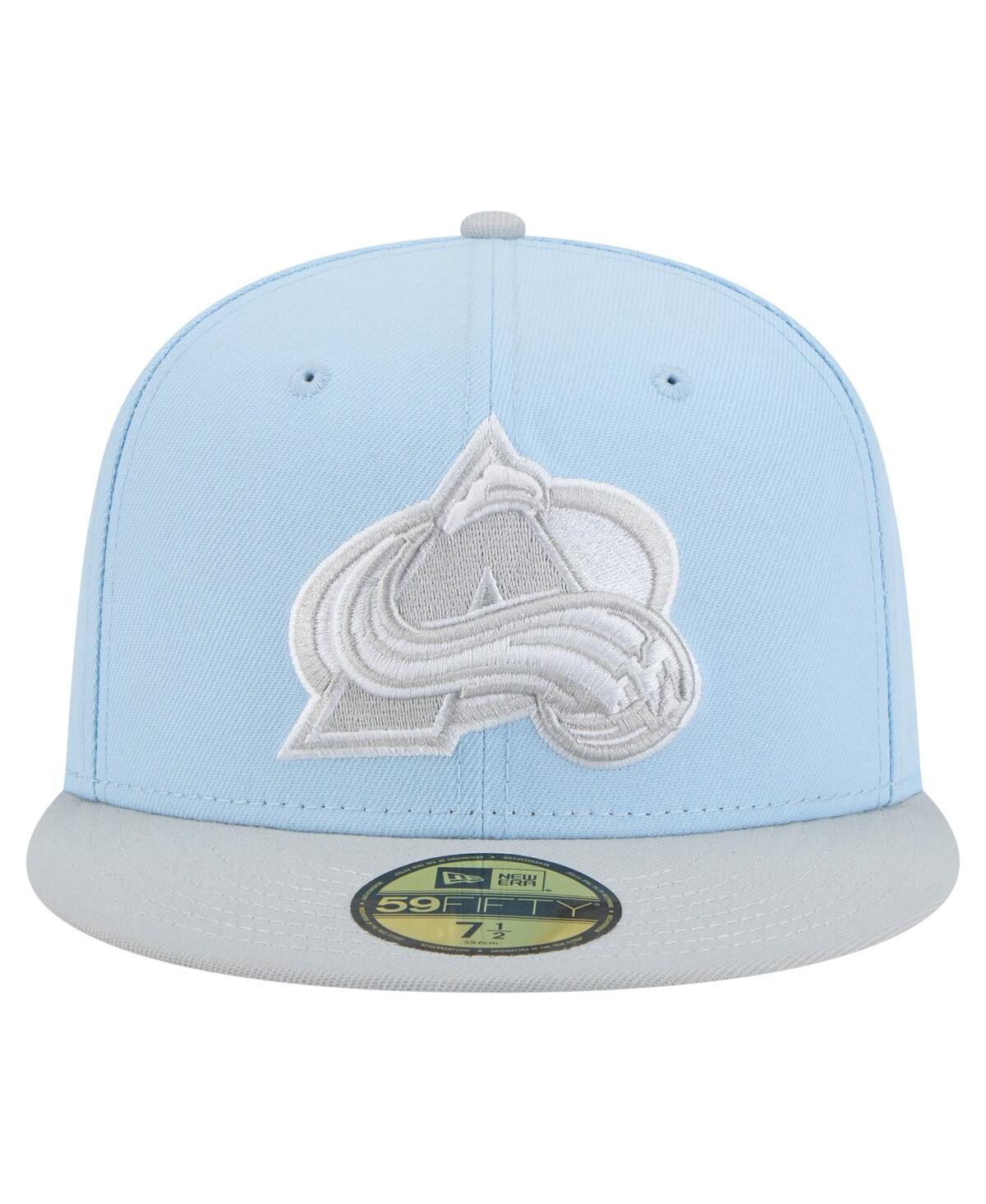 New Era Men's Light Blue/gray Colorado Avalanche Color Pack Two-tone 59fifty Fitted Hat In Light Blue