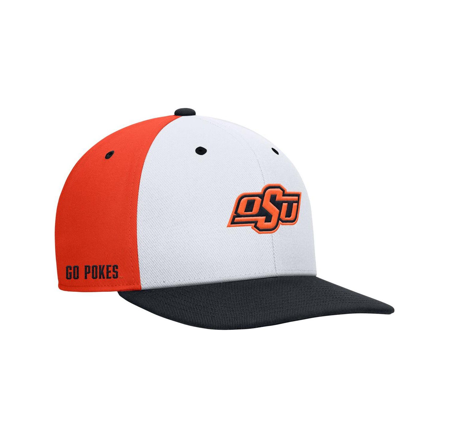 Men's White/Orange Oklahoma State Cowboys Pro Performance Snapback Hat