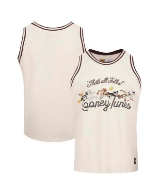 Freeze Max - Men's Cream Looney Tunes That's All Folks Basketball Jersey