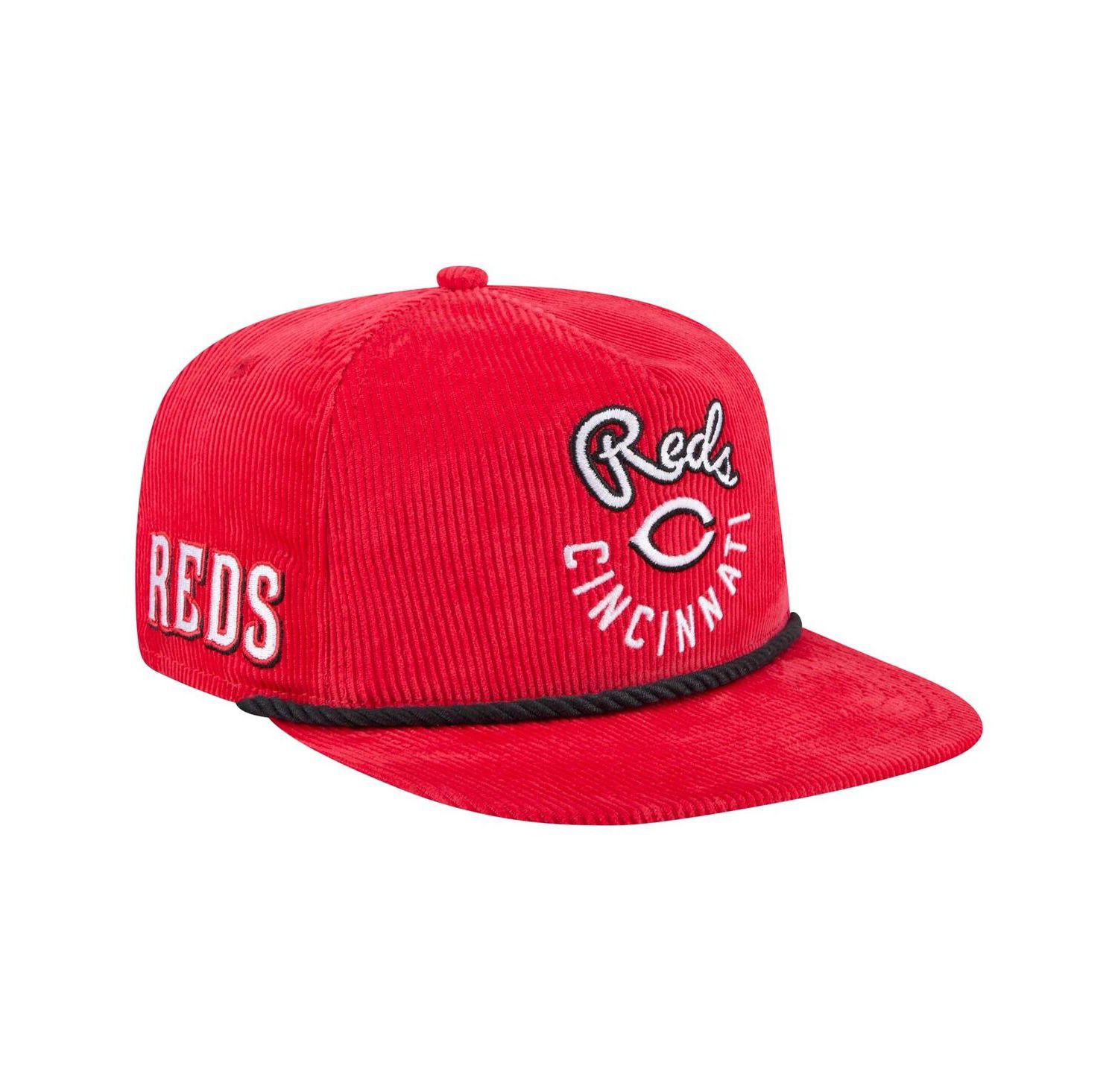 Men's Red Cincinnati Reds Full Circle Corduroy Golfer Adjustable Hat