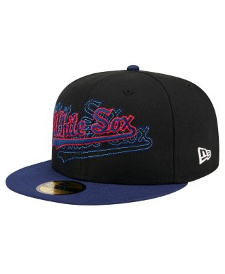 New Era - Men's Black Chicago White Sox Shadow Stitch 59FIFTY Fitted Hat