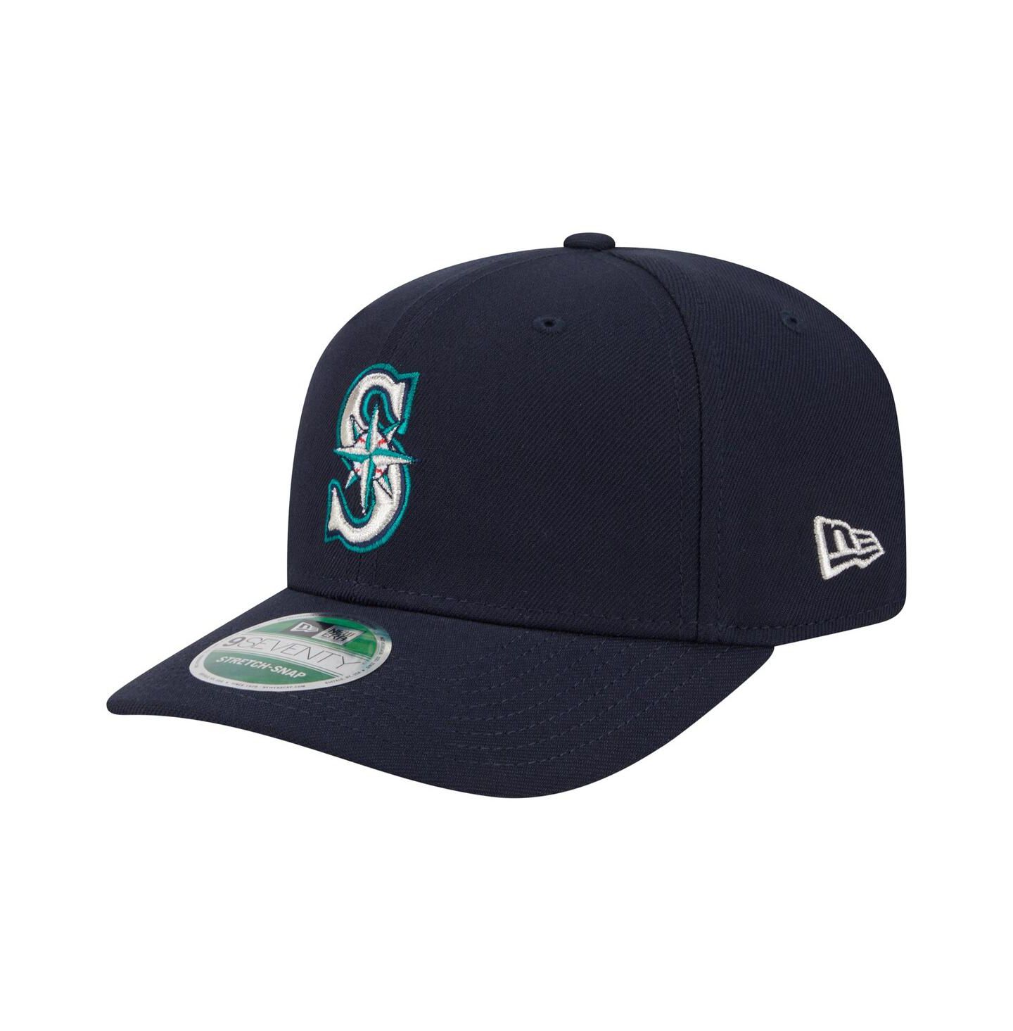 Мужская кепка New Era Navy Seattle Mariners Player Replica 9SEVENTY Adjustable Hat — фото 1
