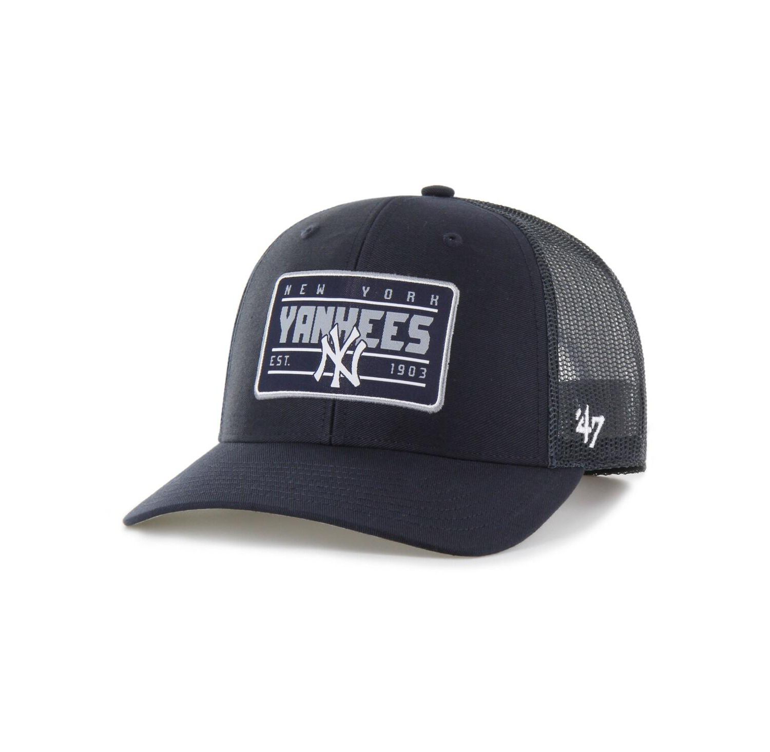 Men's Navy New York Yankees Hardline Trucker Adjustable Hat