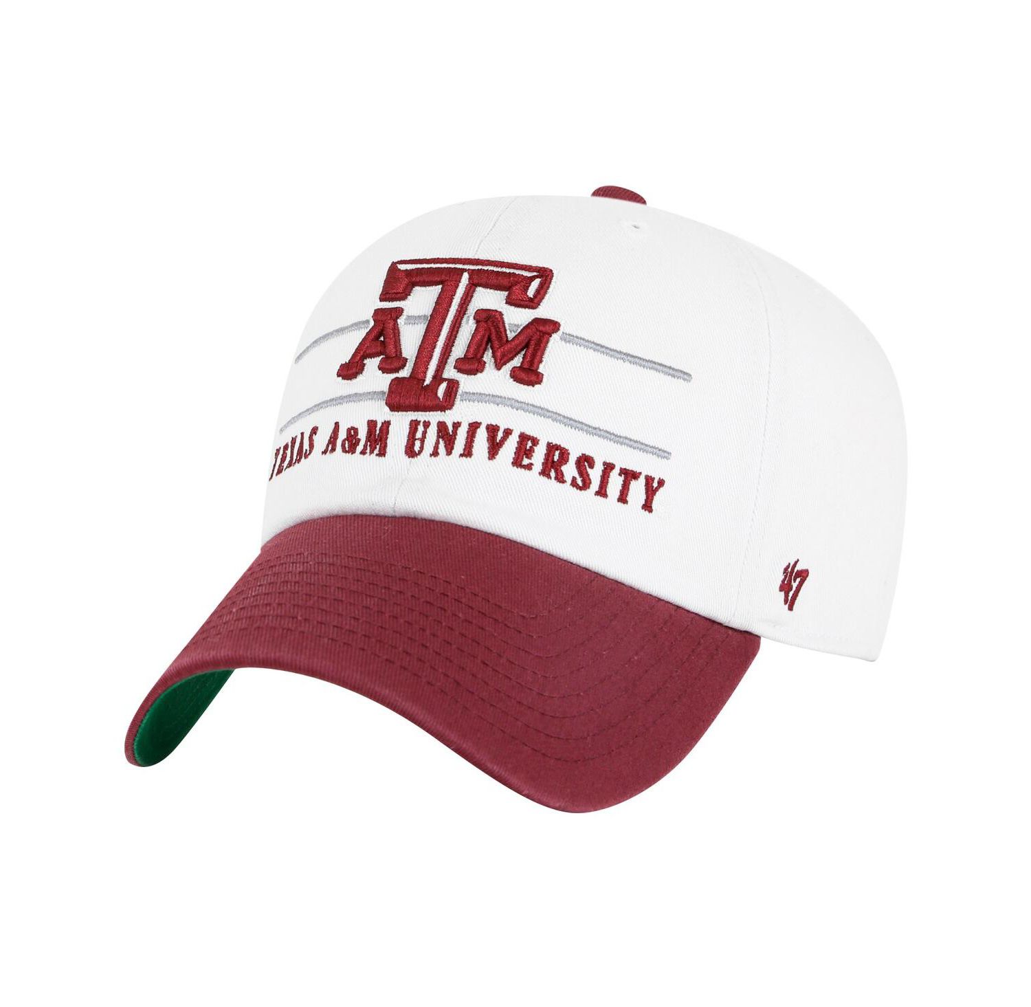 Men's White Texas A & M Aggies Gridiron Clean Up Adjustable Hat