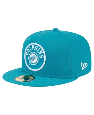 New Era - Men's Aqua Miami Dolphins Checkered 59FIFTY Fitted Hat