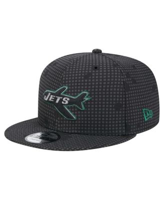 New Era - Men's Black New York Jets Midnight Ink Pop Outline 9FIFTY Snapback Hat