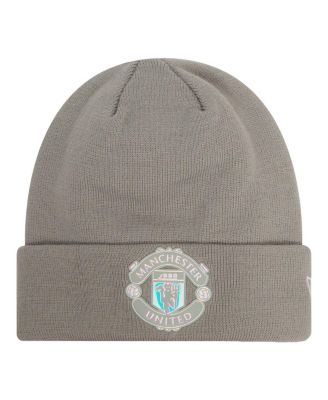 New Era - Men's Gray Manchester United Iridescent Cuffed Knit Hat