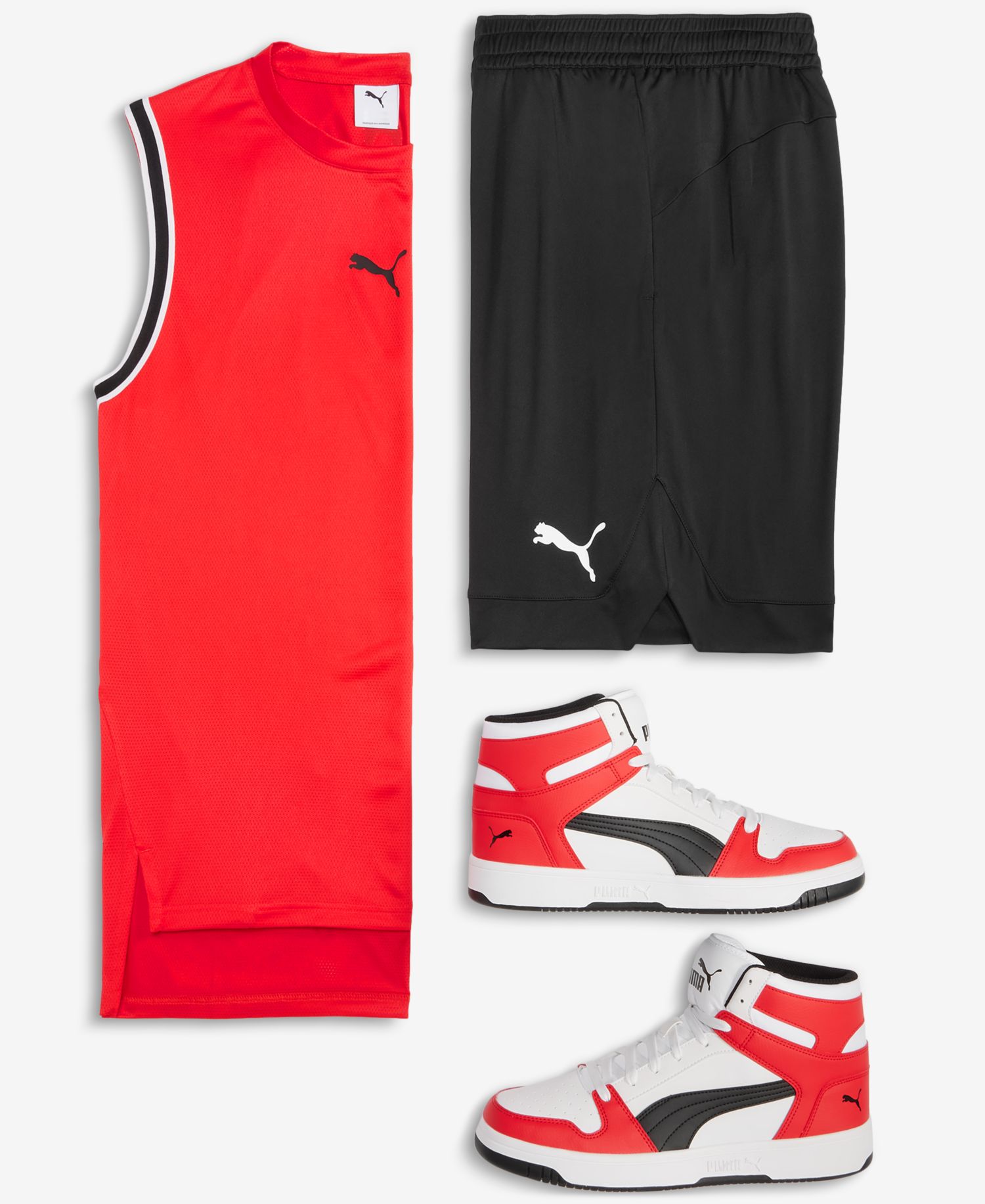 Puma Men's Logo Basketball Tank Top & Shorts