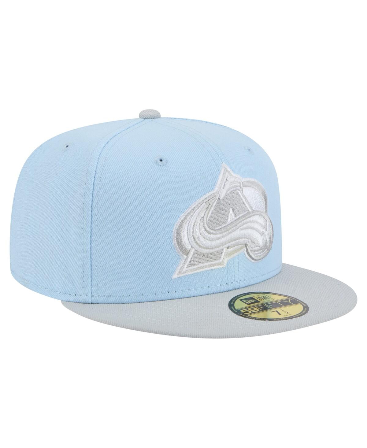 New Era Men's Light Blue/gray Colorado Avalanche Color Pack Two-tone 59fifty Fitted Hat In Light Blue