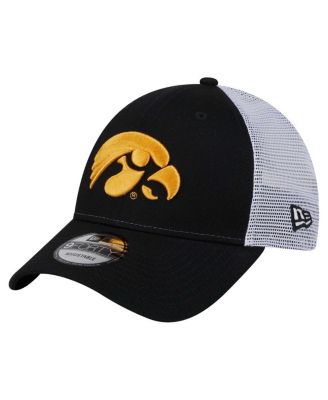 New Era - Men's Black Iowa Hawkeyes Trucker 9FORTY Adjustable Hat