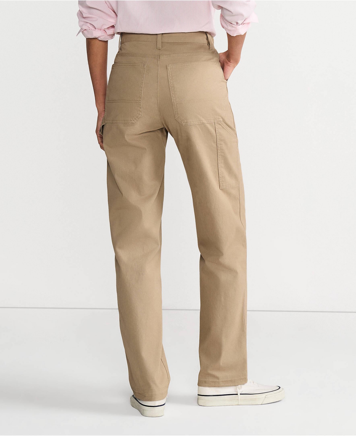 Lands' End Women's Herringbone Chino High Rise Utility Pants