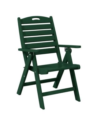 7-Piece HDPE Rectangular Patio Dining Table Set with Foldable Chairs