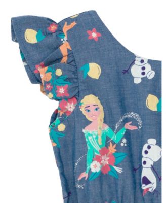 Little Girls Disney Minnie Mouse Mickey Mouse Daisy Lilo & Stitch Princess Belle Ariel Chambray Skater Dress to