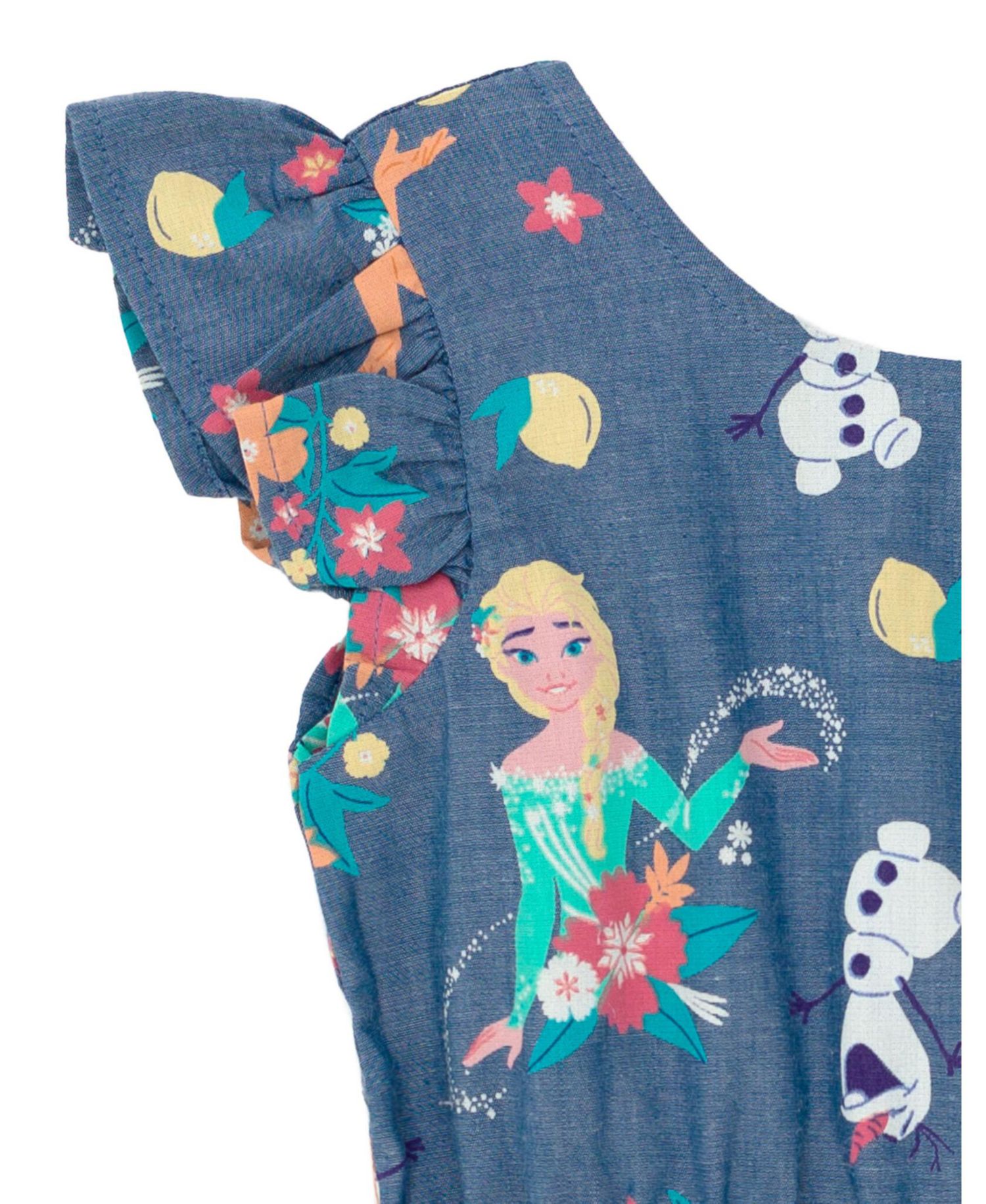 Little Girls Disney Minnie Mouse Mickey Mouse Daisy Lilo & Stitch Princess Belle Ariel Chambray Skater Dress to