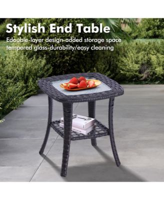 6 Pcs Outdoor Patio Furniture Set,High Back Sofa and Swivel Chairs Set