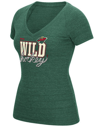 Reebok Women's Minnesota Wild Laced Up T-Shirt