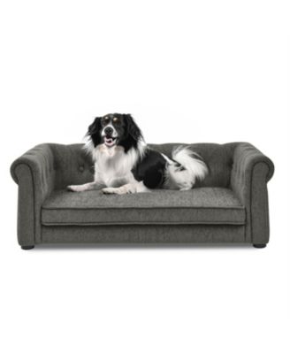 Elegant Rectangle Pet Bed for Medium and Large Dogs Dark grey