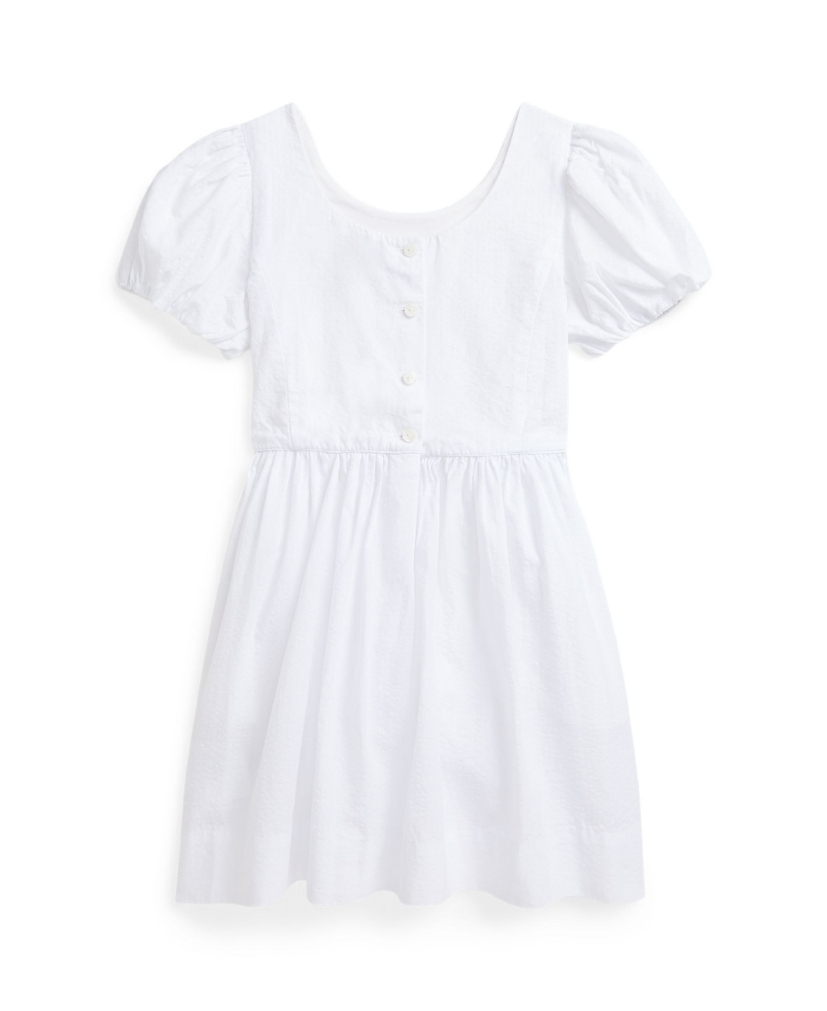 Polo Ralph Lauren Toddler And Little Girls Seersucker Dress In White