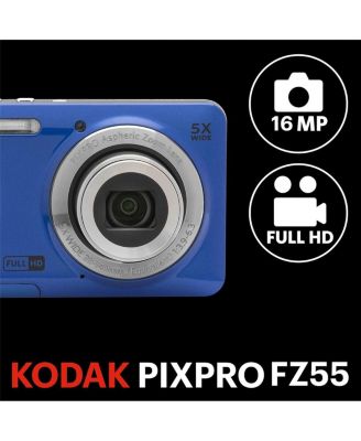 KODAK PIXPRO FZ55-BK 16MP Digital Camera 5X Optical Zoom 28mm Wide Angle 1080P Full HD Video 2.7" LCD Vlogging Camera. Bundle with SD Card and