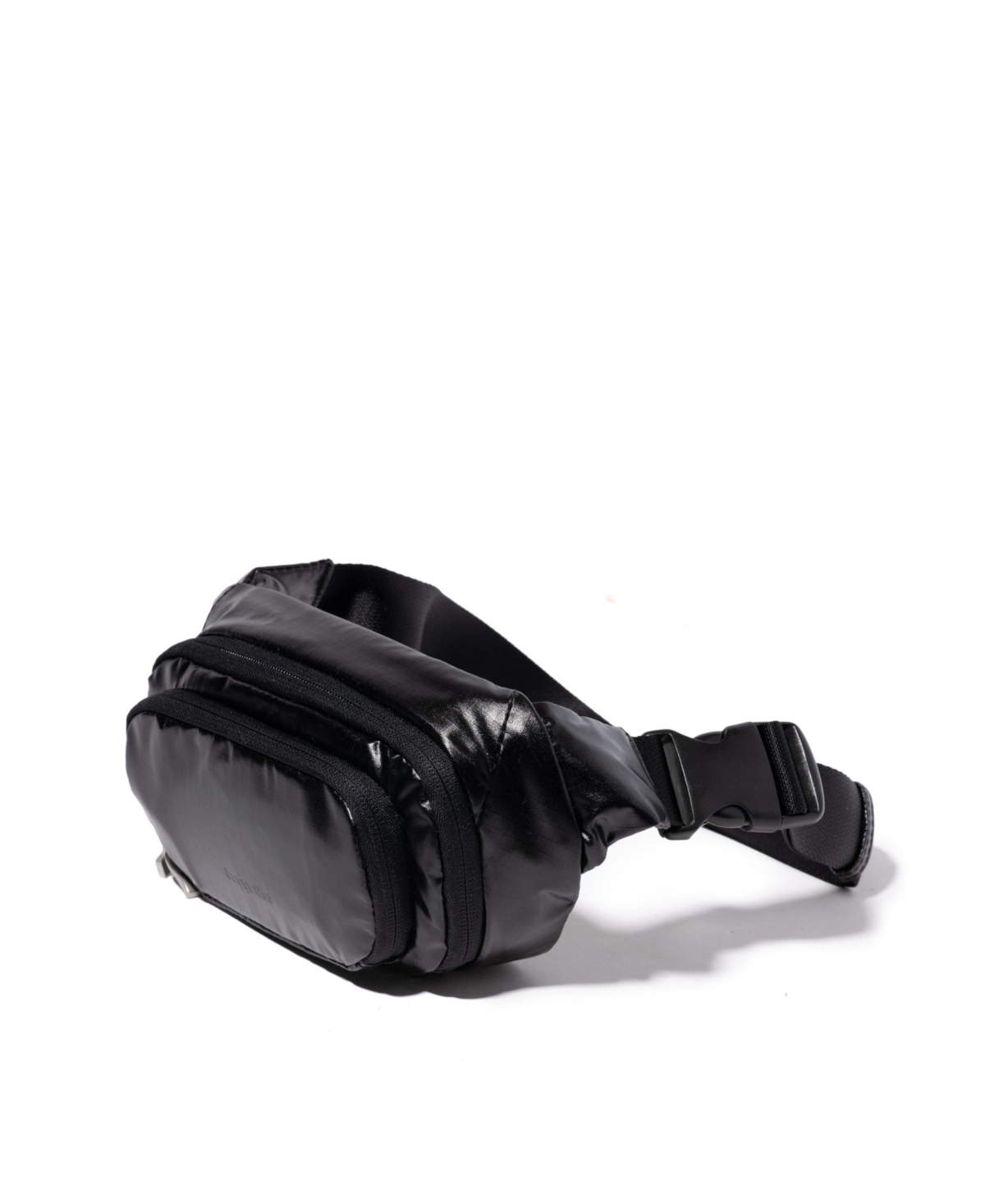 Baggallini On The Go Waist Pack Belt Bag In Black Gloss Ripstop