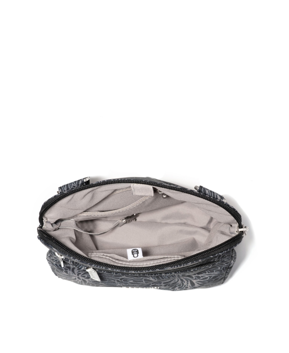 Baggallini Securtex Anti-theft Crossbody Bag In Midnight Blossom Print