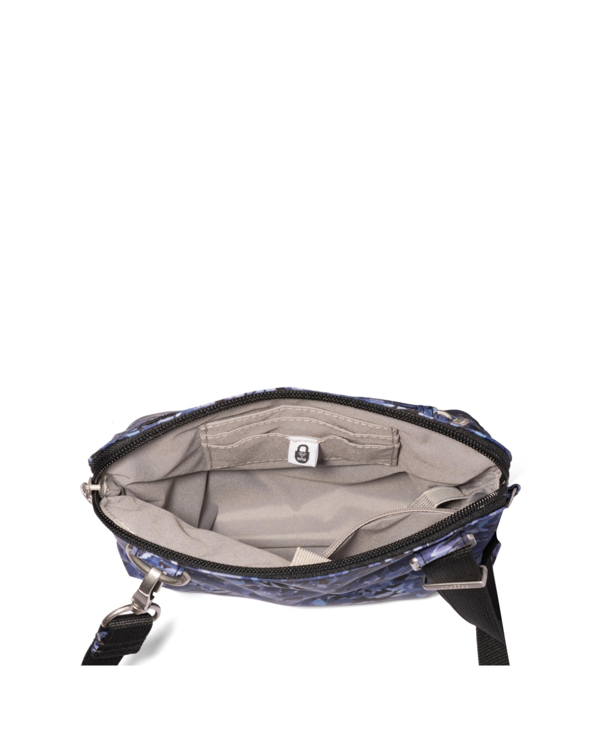 Baggallini Securtex Anti-theft Crossbody Bag In Indigo Petal