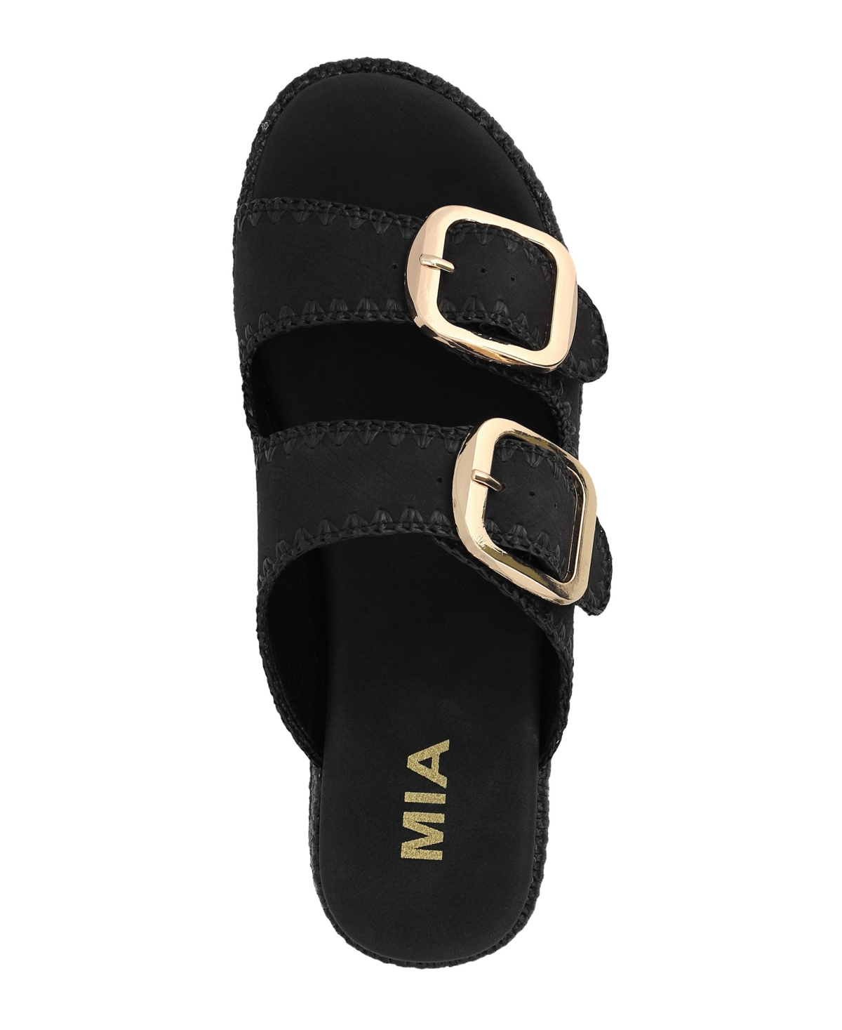Shop Mia Women's Mieko Flatform Slip-on Slide Sandals In Black