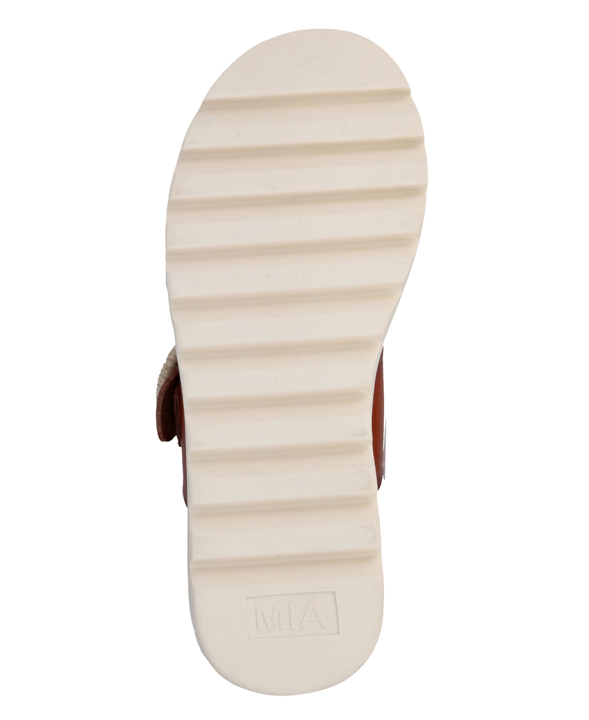 Shop Mia Women's Orla Slip-on Wedge Sandals In Cognac